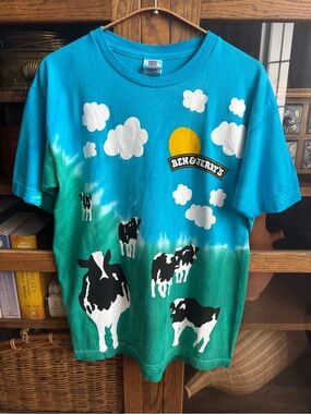 Vtg Ben & Jerry’s Tie Dye Mens Aop TShirt